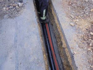 Vorher - Kabelverlegung